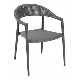 RP-01A Woven Aluminum Modern Transitional Traditional Outdoor Stackable Restaurant Arm Chair.